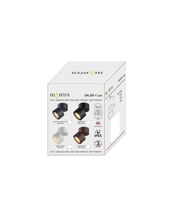 SALER * FOCO // APLIQUE IP65 1L*GX53 GRIS OSCURO